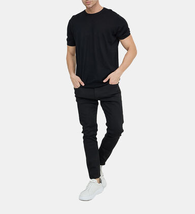 Cotton Blend Slim-fit Pants