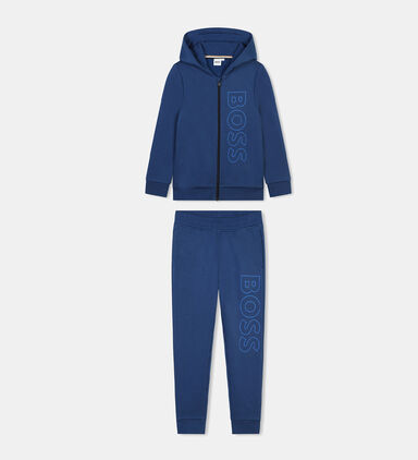 Cotton-blend Tracksuit With Vertical Signature Logo