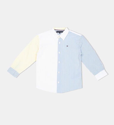 Boy Mixed Striped Seersucker Shirt