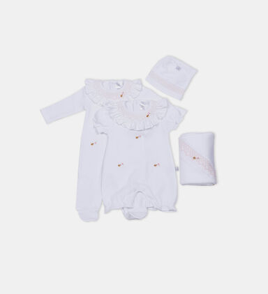 Bees Ruffled Dungarees 4-piece Set