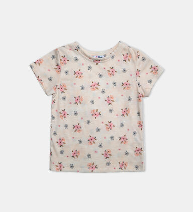 Cotton Flower-print T-shirt