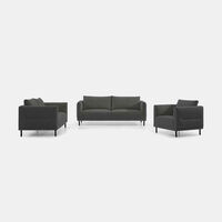 Shilty Fabric Salon Sofas 3-piece Set