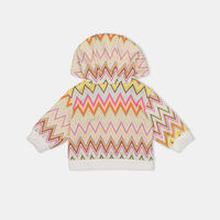 Multi Zig Zag Bow-detailed Jersey Coat