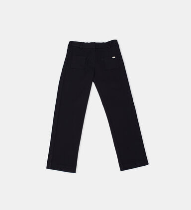 Elasticated Waist Straight-leg Trousers