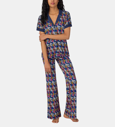 Logo-print Long Pajama Set