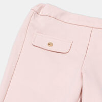 Elastic Waist Front Pockets Pants