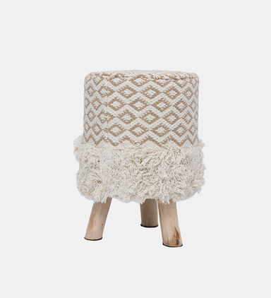 Mila Cotton Fringes Round Stool