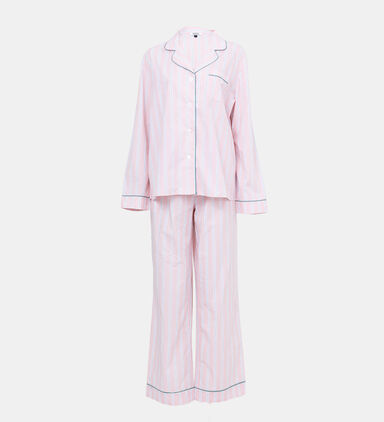 Cotton Pyjama Set Blue Stripes