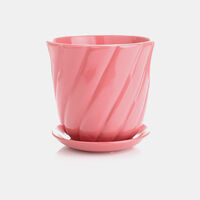 Swirl Ceramic Saucer Plant Pot