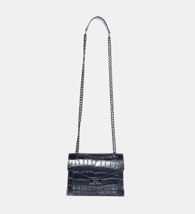 Emily Crocodile-effect Leather Bag