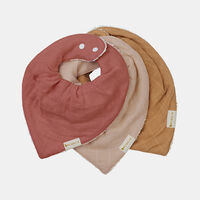 Organic 3-pack Bandana Bib - Dusty Rose