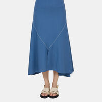 Wool Asymmetrical Midi Skirt