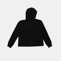 Black Cotton Zip-up Hoodie