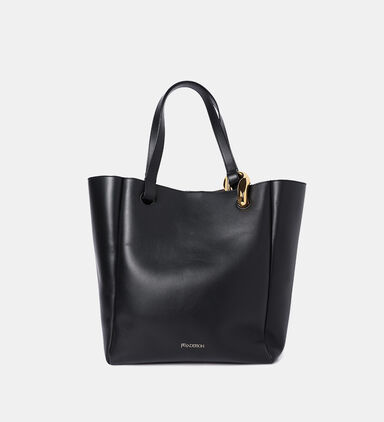 Chain-detailed Leather Tote Bag