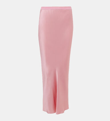 Tarra High-waisted Silk Skirt