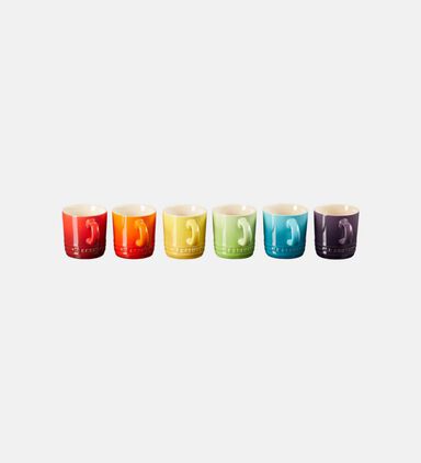 Stoneware Rainbow Espresso Mug Set