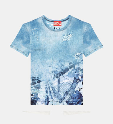 Abstract Print Cropped T-shirt