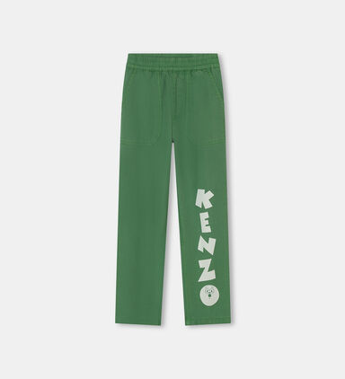 Logo Printed Elastic Waist Trousers