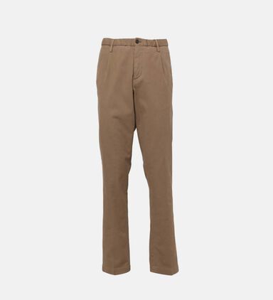 Dyed Washed Cotton-blend Trousers