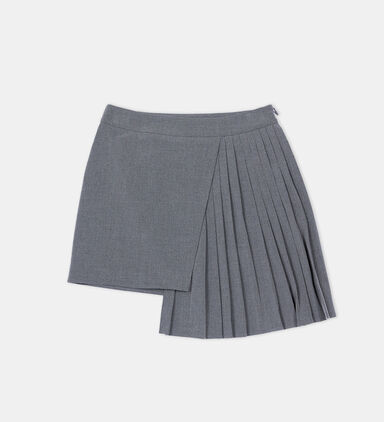 Flannel Pleated Skirt