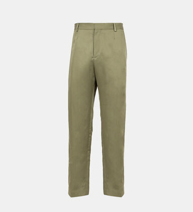 Linen Straight-cut Trousers