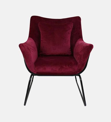 Velvet Steel Frame Arm Chair