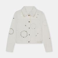 Organic Cotton Twill Piped Pockets Jacket