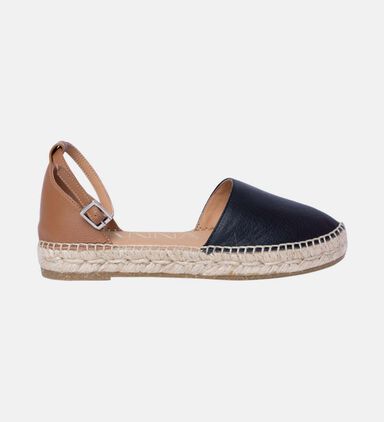 Drew Leather Flat Espadrilles