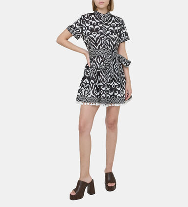 Abstract Printed Mini Dress