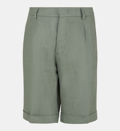 Linen Regular-fit Bermuda Shorts