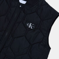 Logo-print Denim Quilted Vest