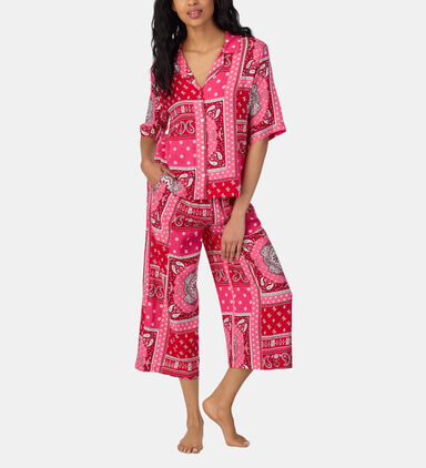 Printed Shirt Pants Pajama Set