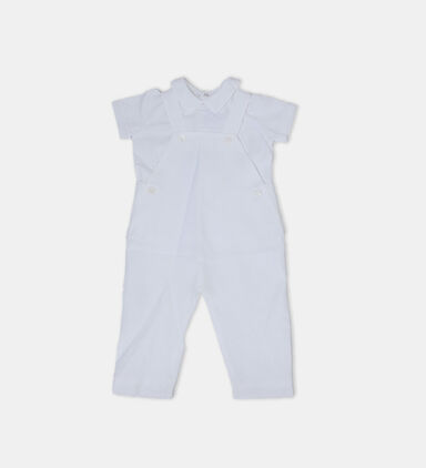 Cotton Shirt Buttoned Romper