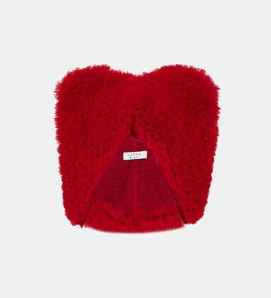 Fur Tulle Plush Cropped Cape