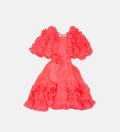 Junior Girl Embossed Flared Dress