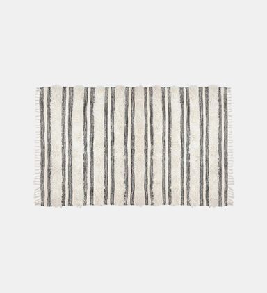 Radika Fabric Square Fringe Rug 120x180 Cm