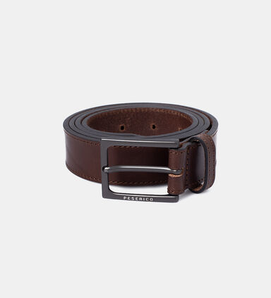 Engraved Logo Leather Belt