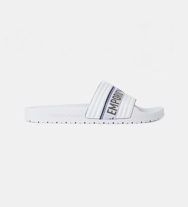 Contrasting Oversized Logo Slippers