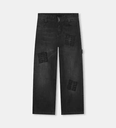 Logo Print Denim Pants