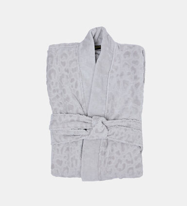 Jaguar Patterned Kimono Bathrobe