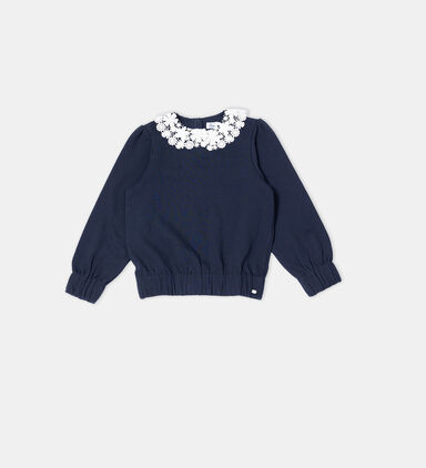 Lace Collar Sweatshirt