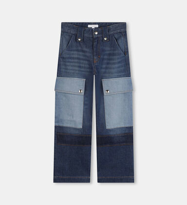 Organic Cotton Contrasted Stitching Denim Trousers