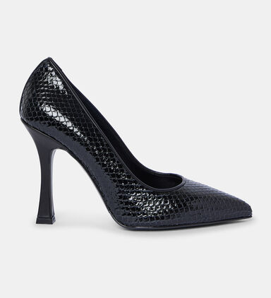 High Heel Python Leather Pumps