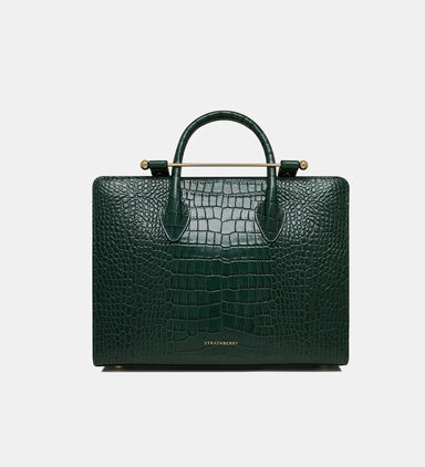 Embossed Croc Midi Tote Bag