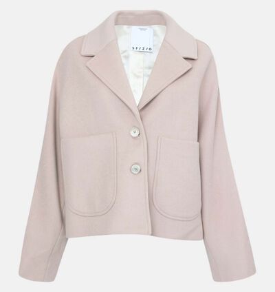 Notched Lapel Collar Jacket