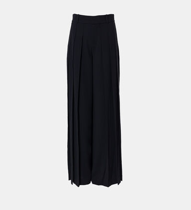 Simon High-rise Wide-leg Pleated Trousers