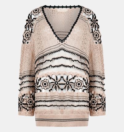 Flower-inspired Embroidered Sweater