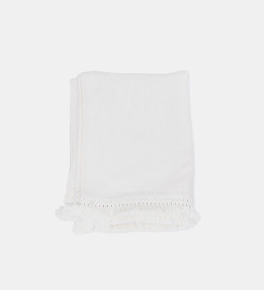 Swan Fringe Lace Cotton Throw