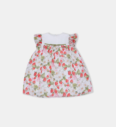 Chiffon Strawberry-print Dress