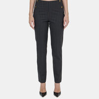 Striped Straight-leg Trousers